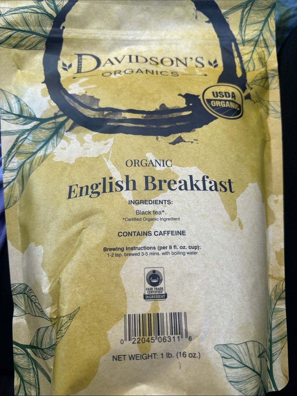Organic English Breakfast Tea - Yellow
